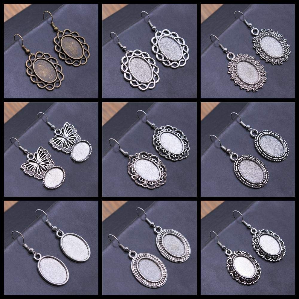 40 Pezzi Castoni Cabochon Ovali In Rame Per Gioielli - Base Vuota Per Spille E Fermagli, Stile Vintage