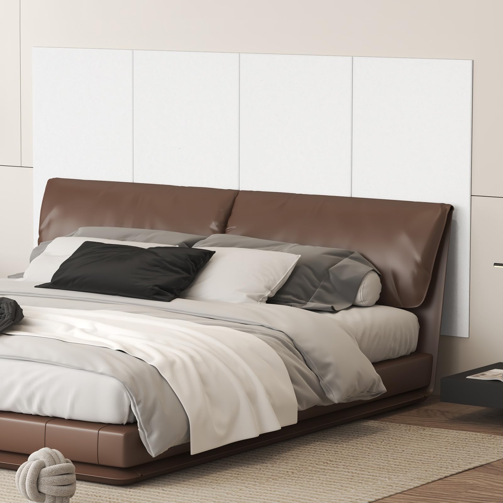TONOR Duże Panele Akustyczne, Samoprzylepne, 112 X 55 Cm, Płyty Akustyczne Do Okładzin Ściennych, Do Obróbki Akustycznej I Dekoracji Ścian, Studio, Domu, Biura, 4 Sztuki, Białe