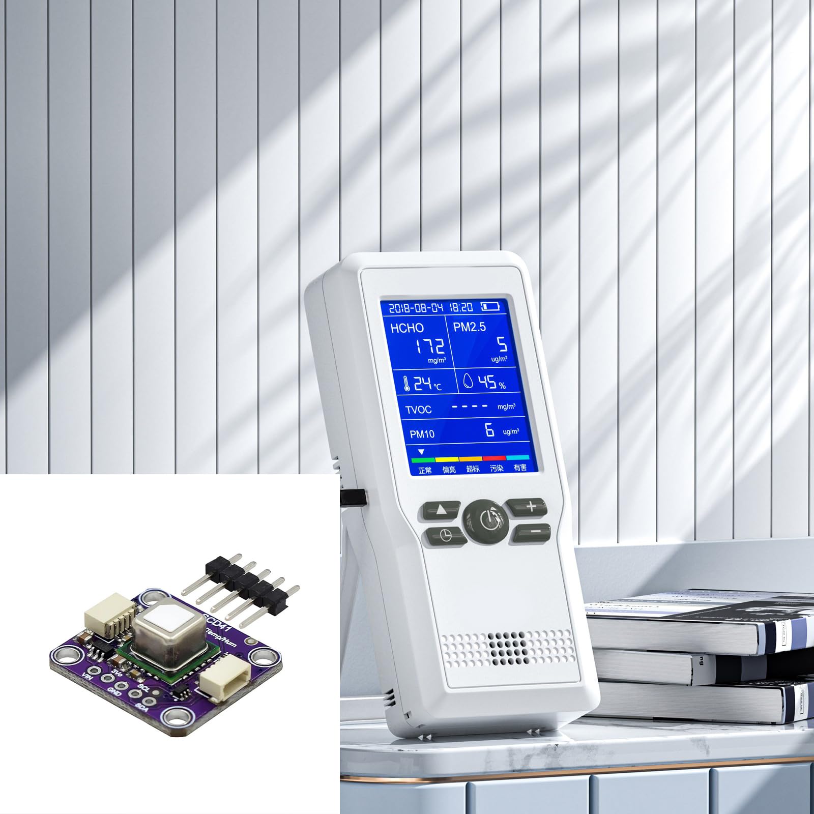 Módulo de sensores de humedad de temperatura de CO2 SCD41 con interfaces I2C para módulo de alta precisión ambiental