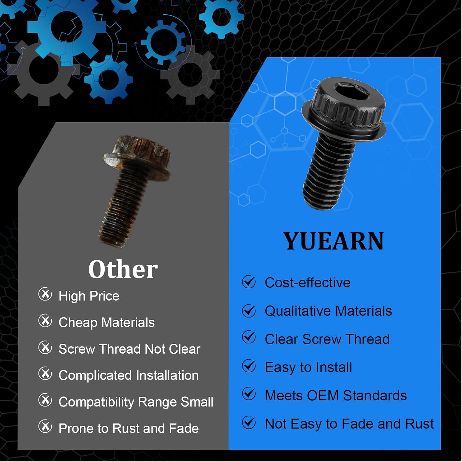 N600011 Miter Saw Blade Bolt for DeWalt, OEM Replacement for DWS713 DWS715 DWS716 DWS716XPS DWS779 DWS780 DCS361M1 DCS361B DHS790T2 DHS790AB DWS713-B2 DWS713-B3 DWS713-AR DHS790AT2 (2Pack)