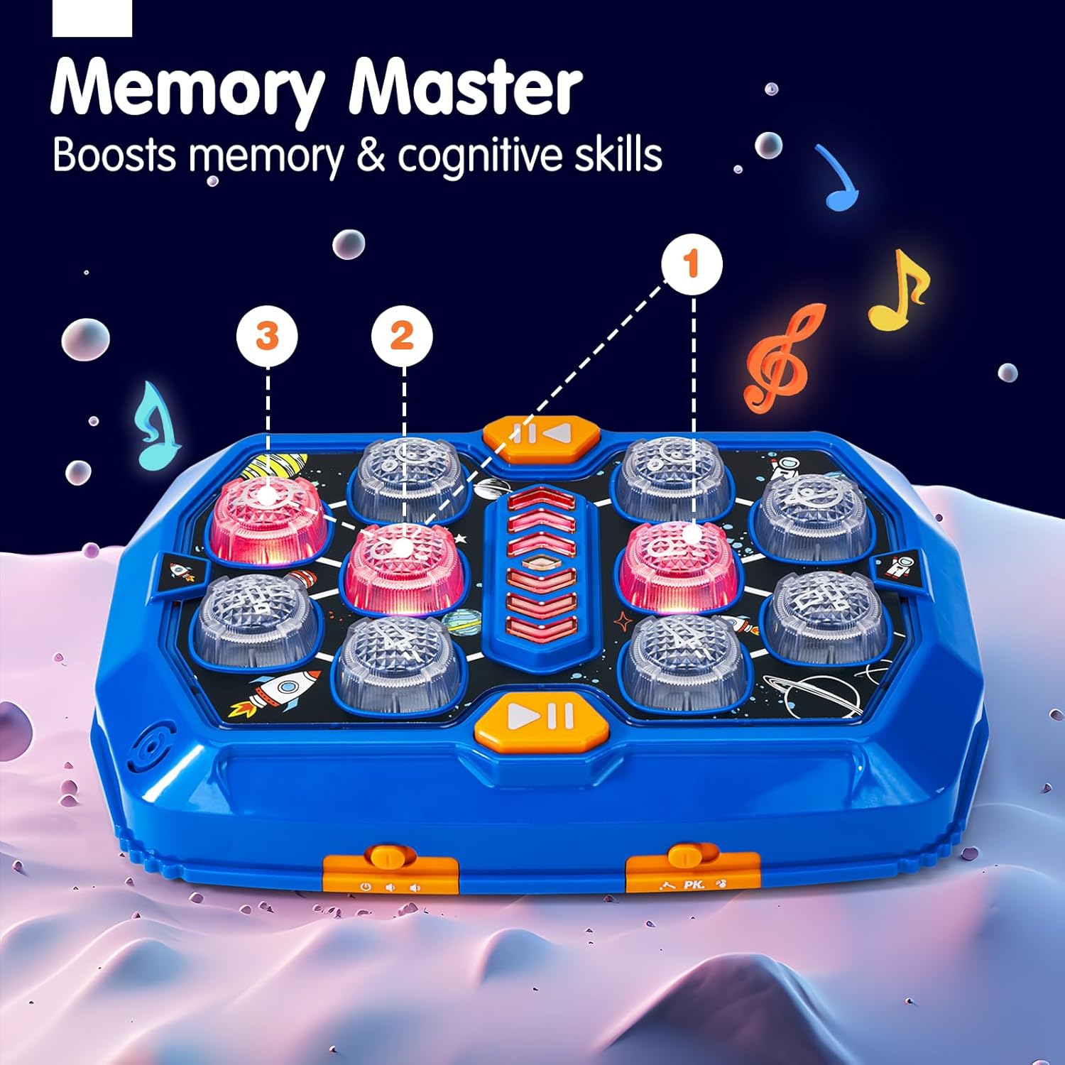 hahaland Toys for Ages 5-7 - Interactive Whack A Game with Sound and Light Stem Montessori Toy for Kids Age 3 4 5 6 7 Years Old Birthday Easter Basket Stuffers