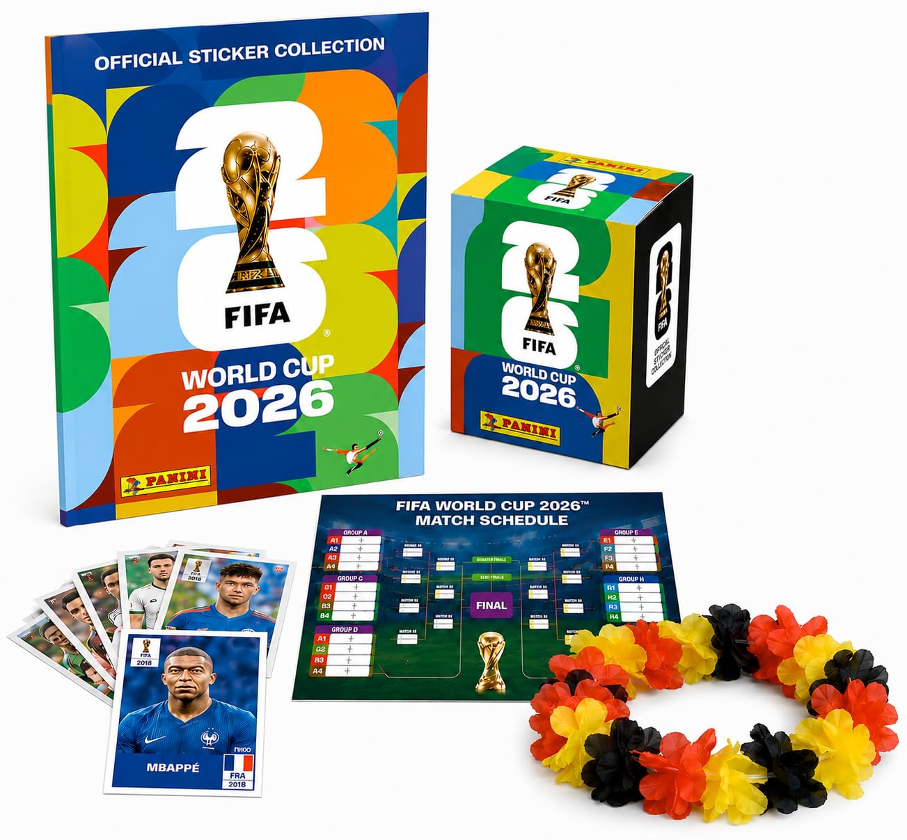 Panini World Cup 2026 Sticker & Ablum Set - World Cup 2026 - Football - with Fanar Band - Album - Game Plan (1 Bag / 13 Sticker Set) โ image 1