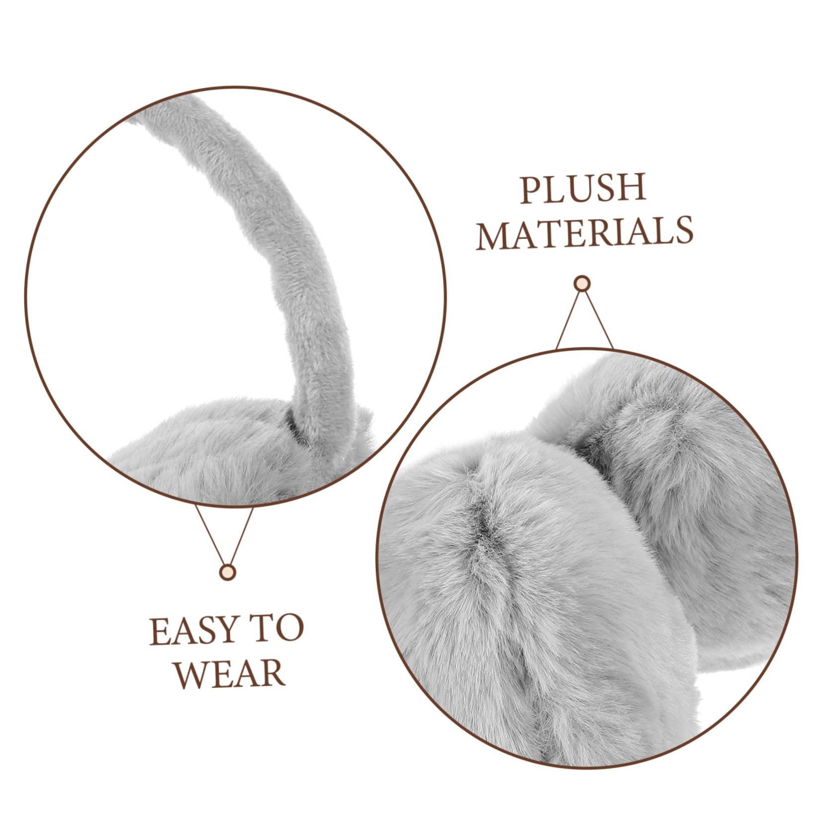 TOGEVAL Plush Earmuff for Women Stylish Ear Warmers for Adults Furry Ear Protector for Outdoor Fashion present for Winter Activities Cozy and Chic Design