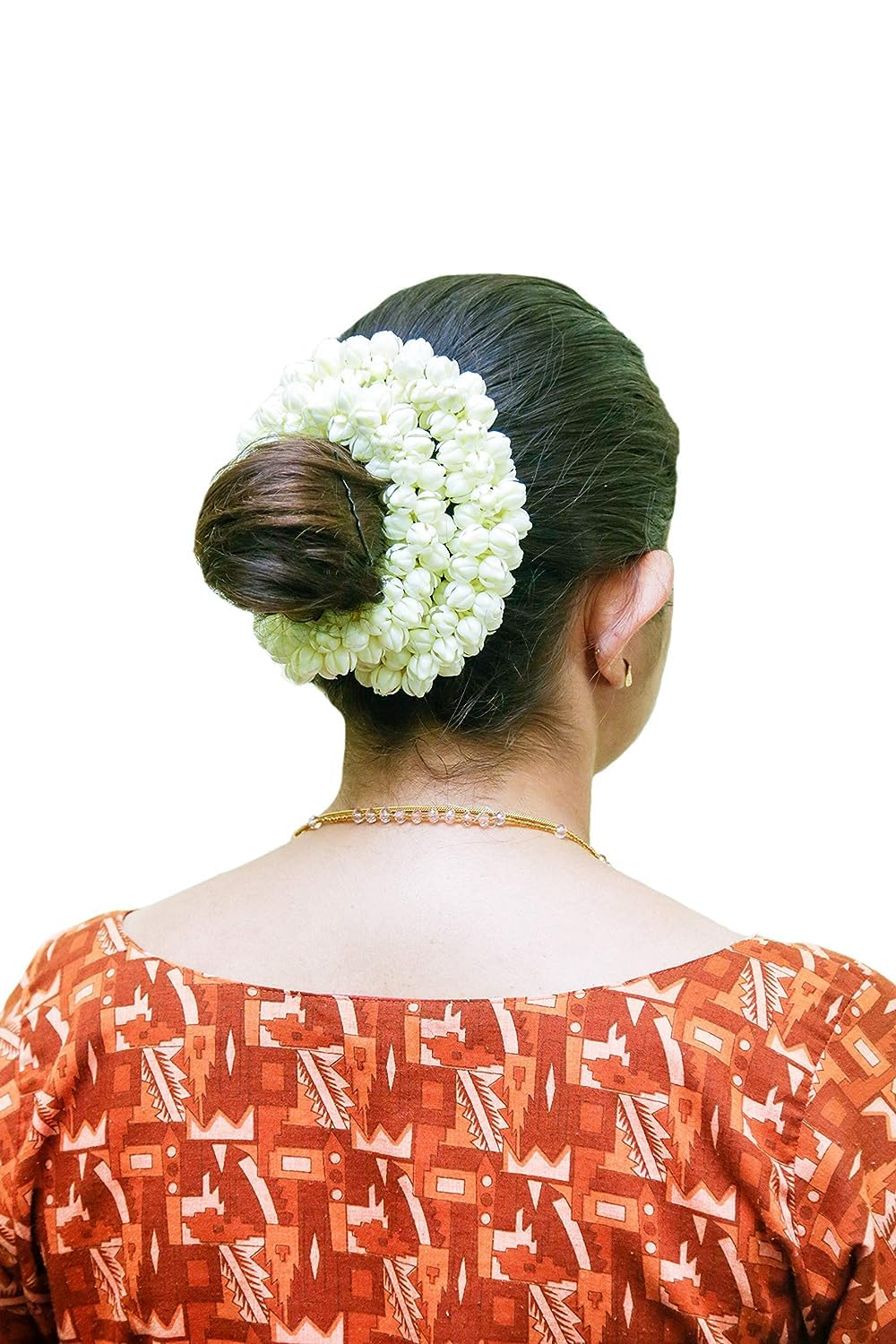 ALANKARA Artificial Realistic Jasmine Gajra / Jasmine Garland Mullapoov Mala (85CM) with Real Jasmine Fragrance and Women Hair Accessory.