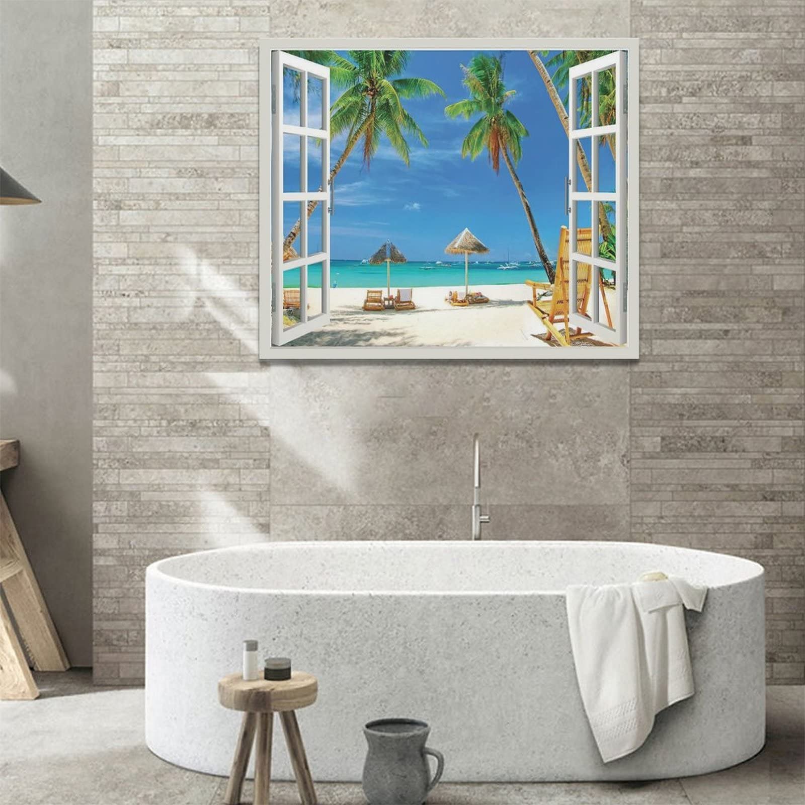 3d Wall Decor Beach Bathroom Best Deal For Paper Decoration For Living