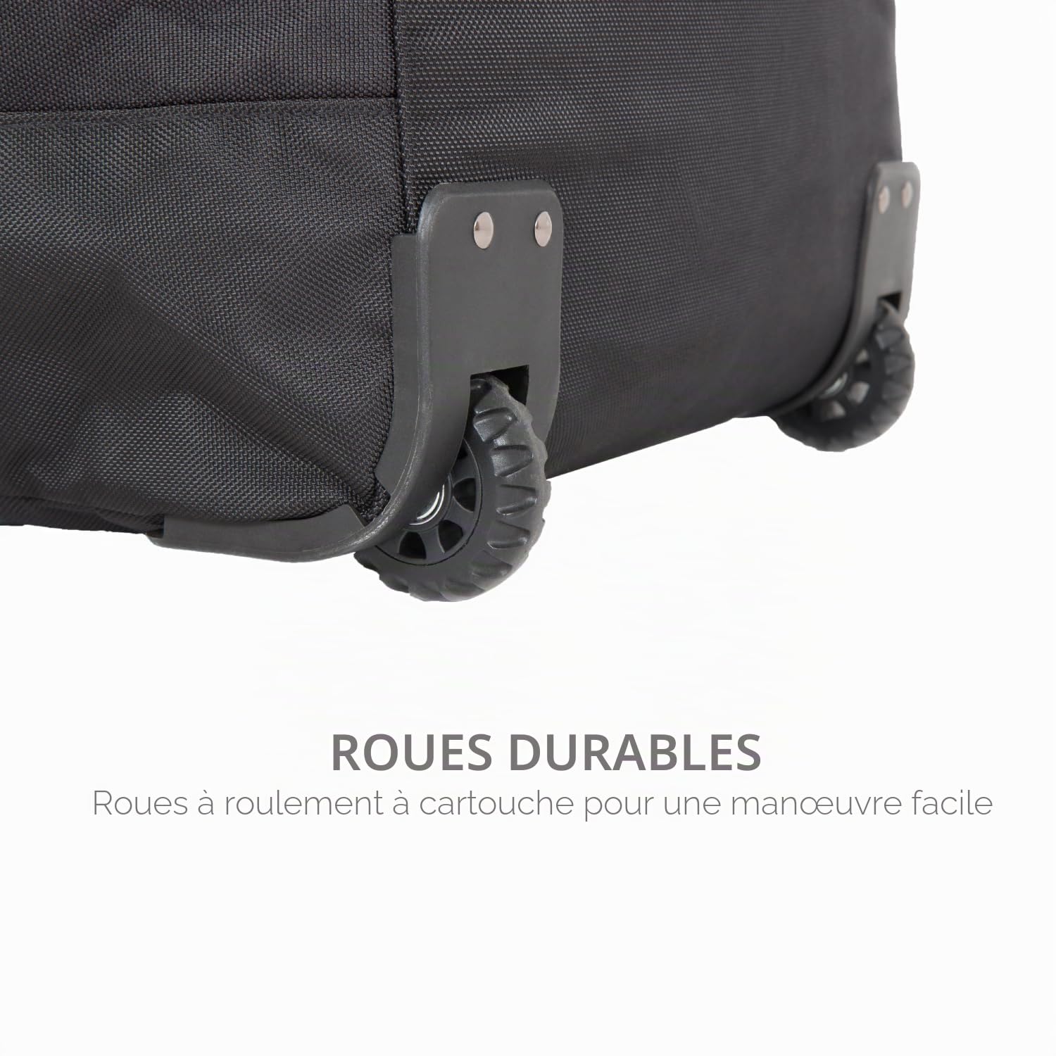 Lifeventure Expedition Sac de Sport avec roulettes Robustes Capacité 100 l avec poignée télescopique et Base Rigide, Noir, 100 Litre, Sac de Sport à roulettes avec Base Rigide