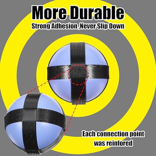 Miniatura 8 de Skylety 20 bolas adhesivas para tablero de dardos de tela, gancho y bucle de dardos, bolas deportivas seguras, accesorios de juego de dardos de Rojo