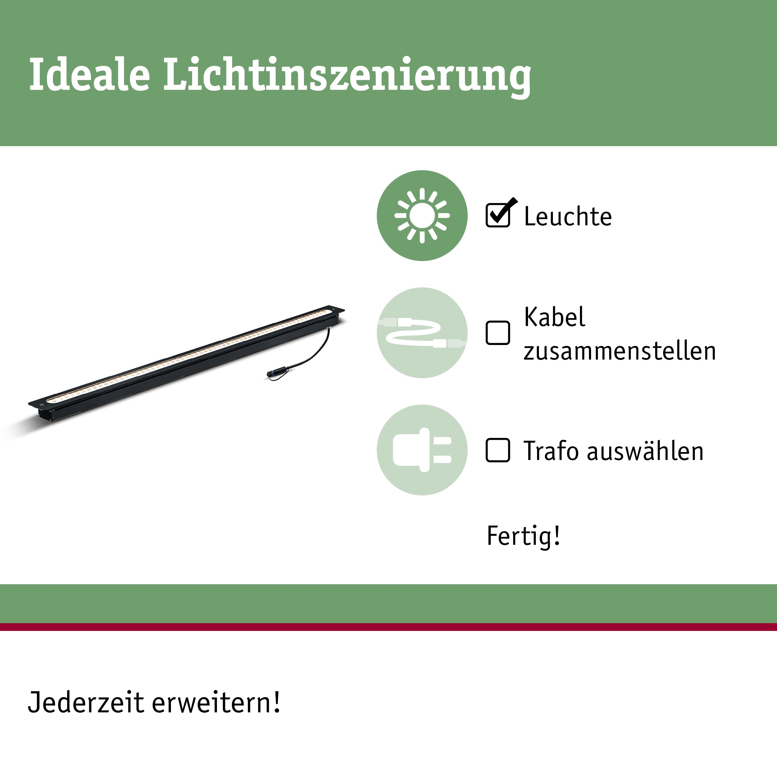 Paulmann 93921 Plug & Shine oprawa zewnętrzna LED oprawa dogruntowa IP67 8W 24V 95° reflektor wpuszczany ośw. tarasu 3000 K