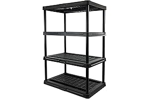 BLACK+DECKER 4 Tier Ventilated Heavy Duty Storage Shelf