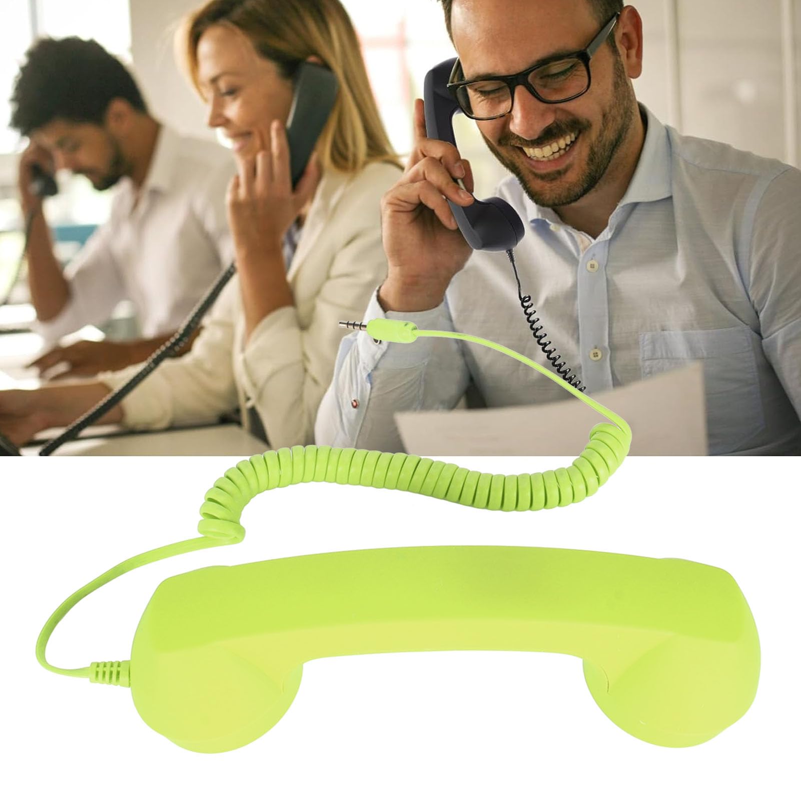 Słuchawka Telefoniczna Retro 3,5 Mm, Słuchawka Telefoniczna USB C, Odporna na Promieniowanie Zabytkowa Słuchawka Telefoniczna, Odbiornik Telefonu Komórkowego, Mikrofon, Mikrofon,