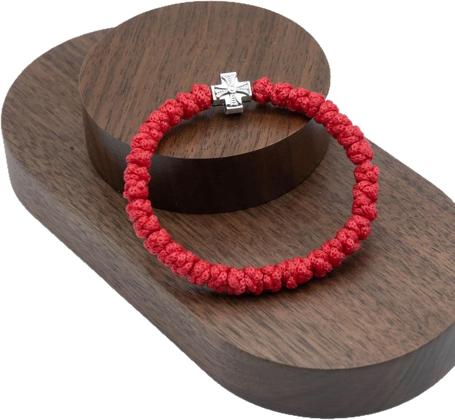 Handwoven Cross rosary Bracelets Rosary For Women Metal Rosary Cross Bracelets Prayer Bracelet Religious Bracelet Red - Image 5