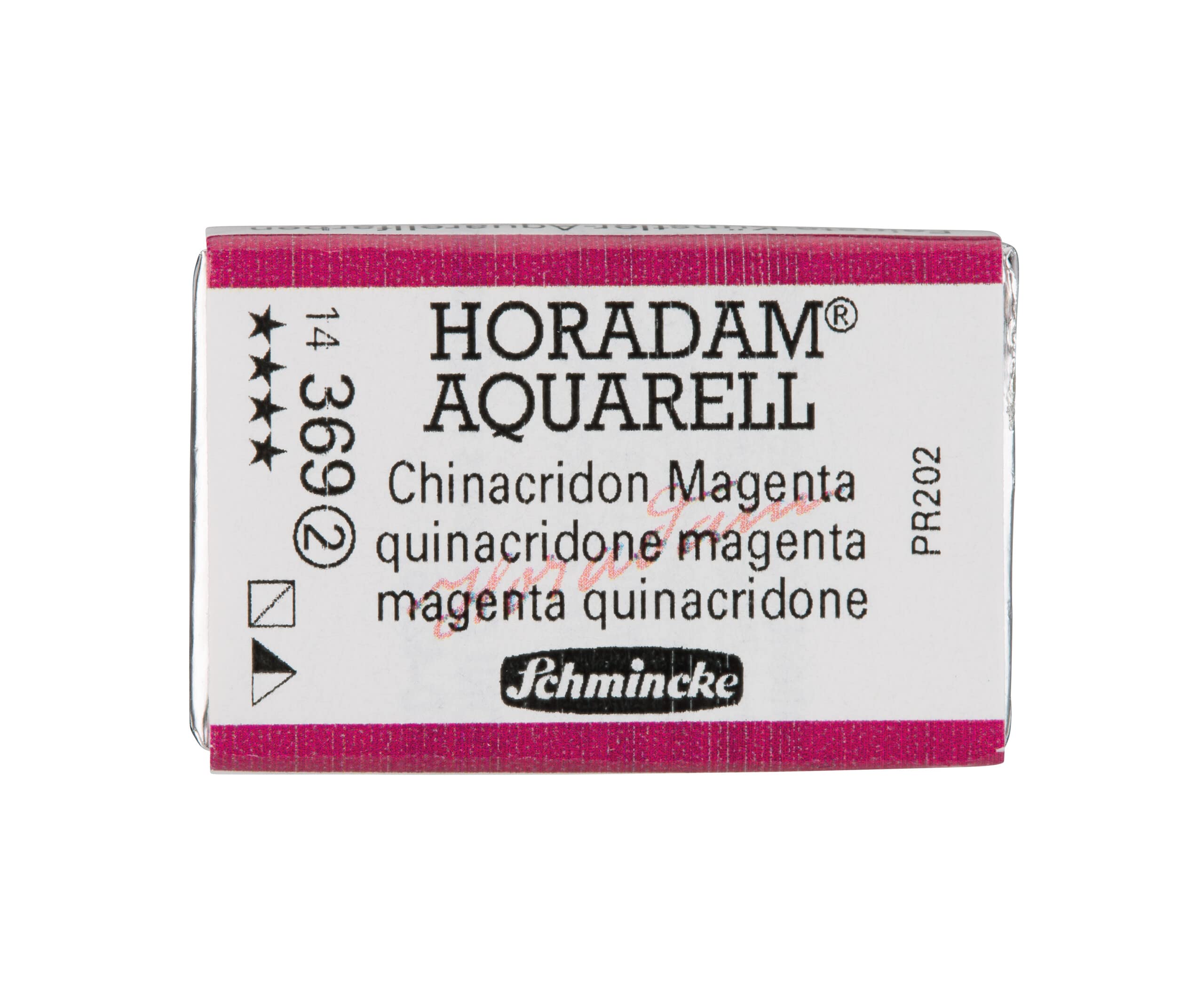Schmincke 369 Quinacridone Magenta - Horadam® Aquarell - Finest Artists' Watercolour Paints, 369 Chinacridon Magenta, 14 369 043, 1/1 Pan