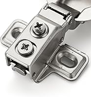 Vista 8 de Ravinte 20 Pack 10 Pairs 1/2 Inch Overlay Brushed Nickel Short Arm Kitchen Cabinet Hinges,Soft Close 105 Degree Concealed Hinges with Screwdriver