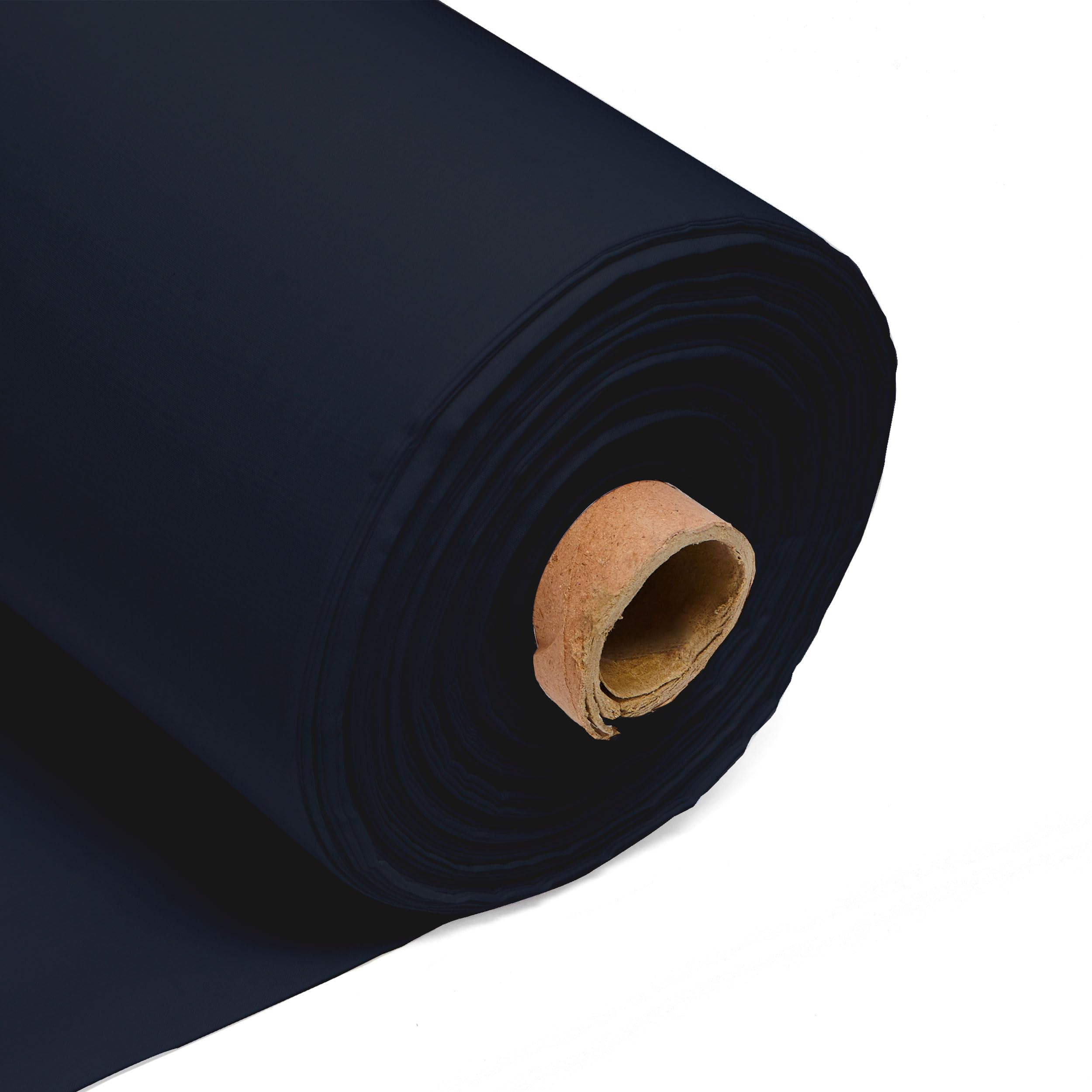 100% Cotton Fabric 60 Inch 150cm Wide 150GSM Material for Sewing, Dressmaking, Quilting, Curtain Linings, Pillowcases & Totes Fabric by The Half Metre by Discount Fabrics LTD(Navy Blue, 0.5m)