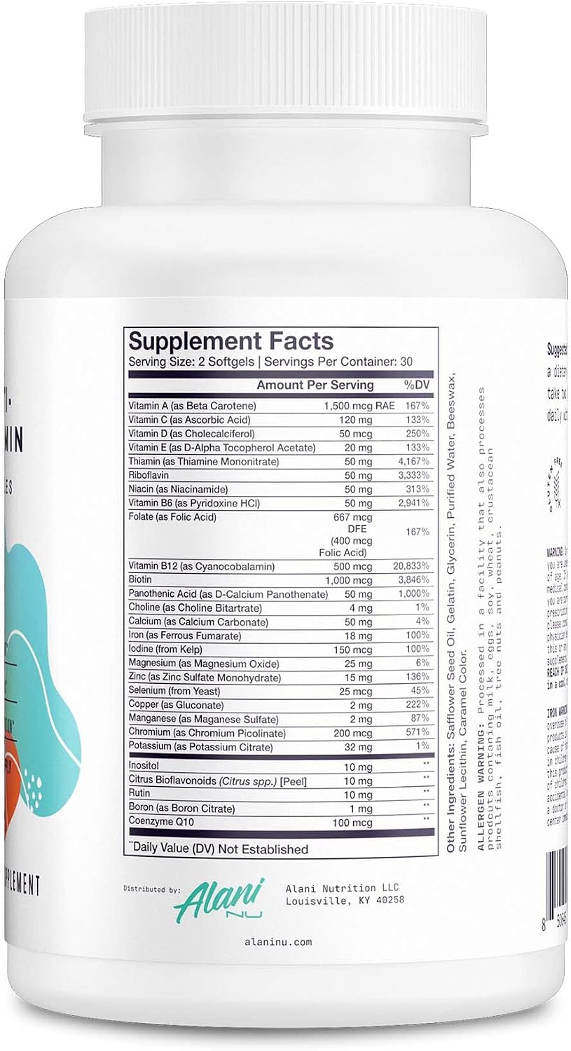 Alani Nu Multivitamin for Women, Daily Supplement for Health and Immune System Support, 60-Count