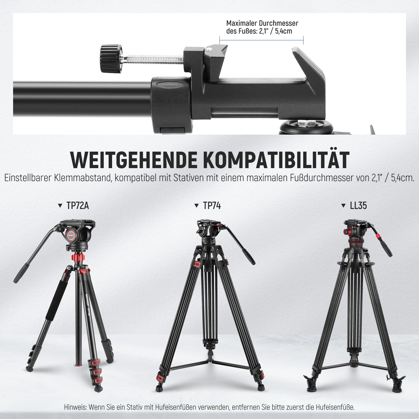 Neewer Fotografie Professionell Schwerlast-Stativ Dolly mit Gummi-Räder und verstellbaren Beinbefestigungen für Canon Nikon Sony DSLR-Kameras Camcorder Foto Videobeleuchtung – Bild 6
