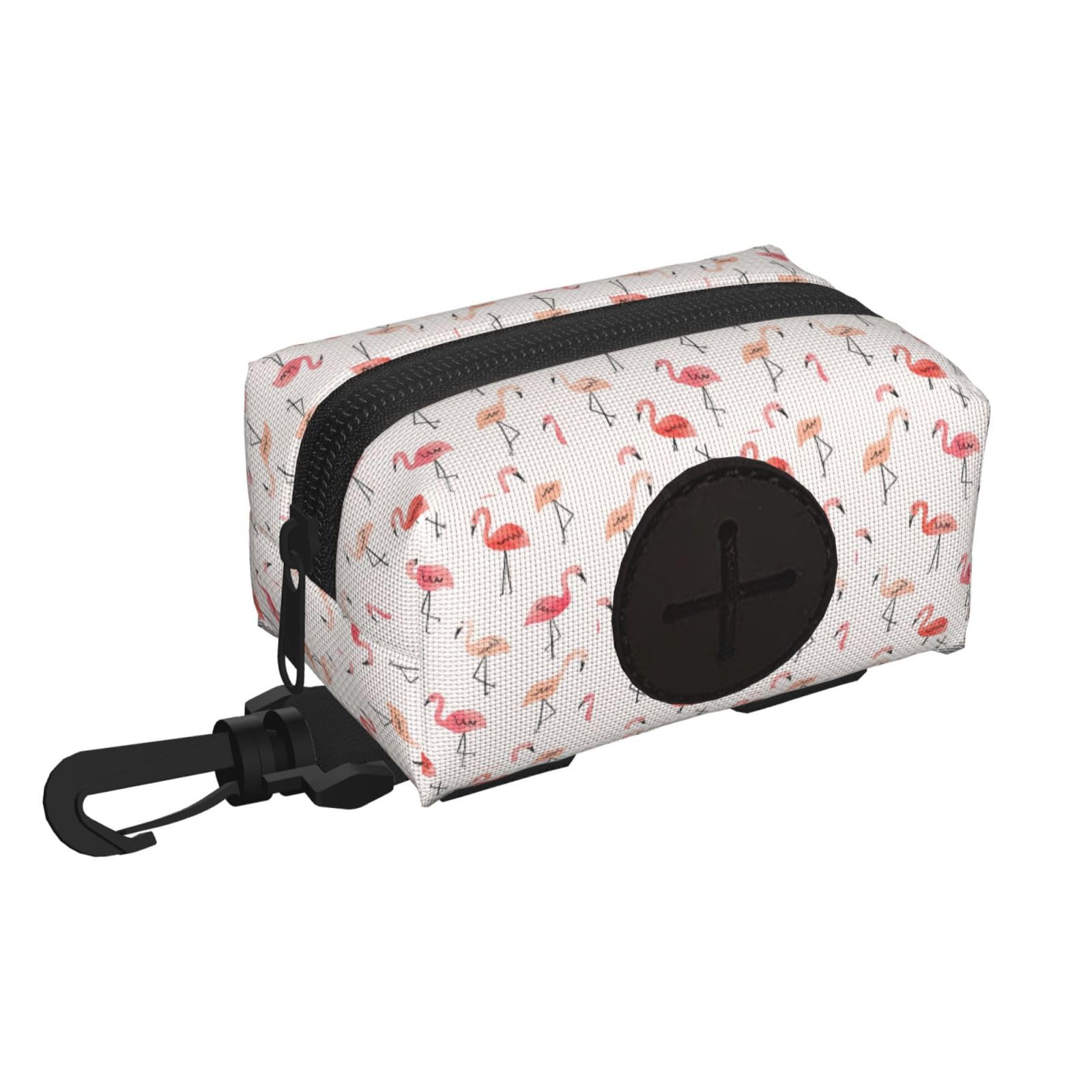 Pphgut Black Flamingo. Print Waterproof Pet Waste Treat Bag Outdoor Walking Hiking Pouch Camping Accessory