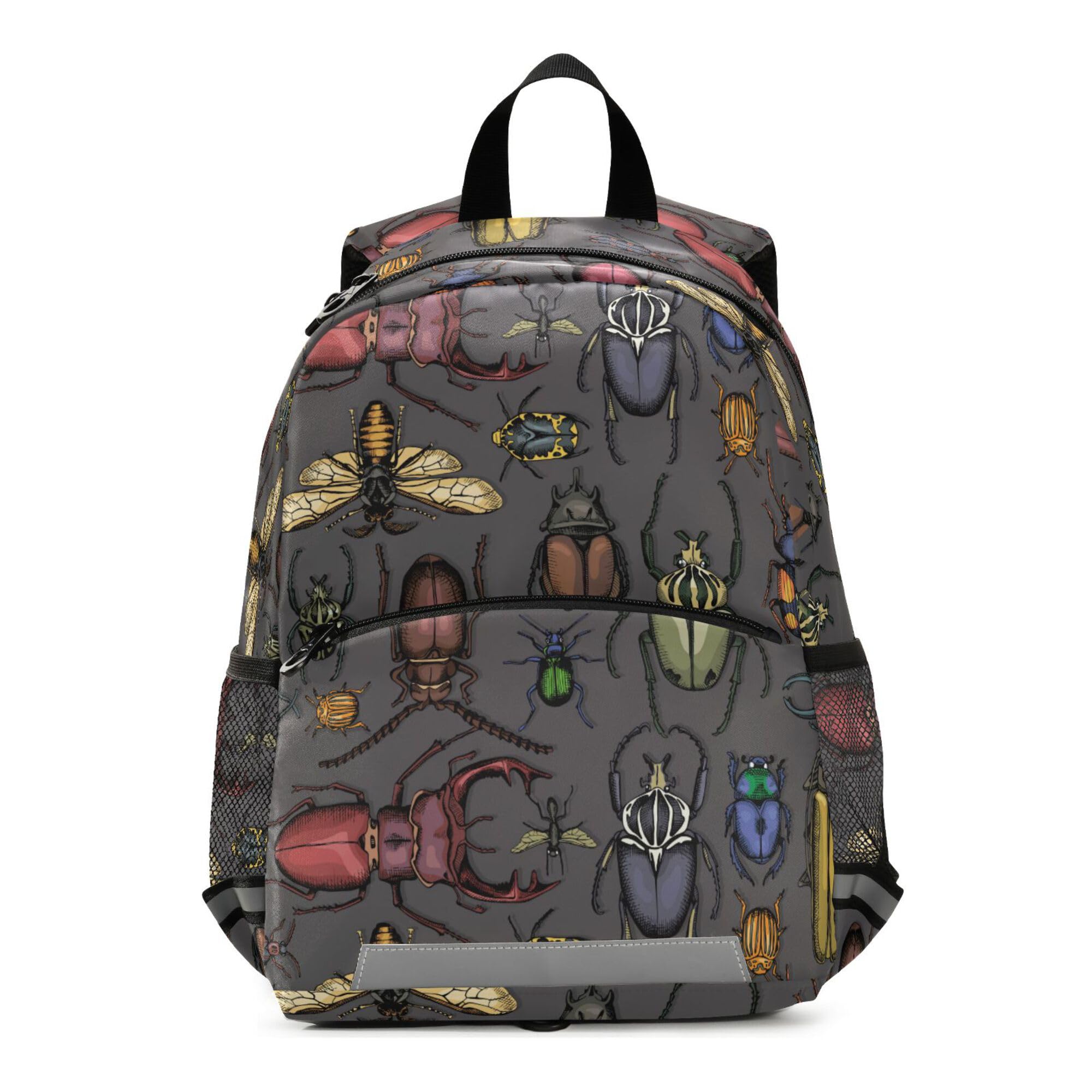 Fisyme Insects Vintage Bugs Backpack Schoolbag Kids Daypack Toddler Travel School Bag Small Backpacks for Kindergarten Preschool Nursery Boys Girl