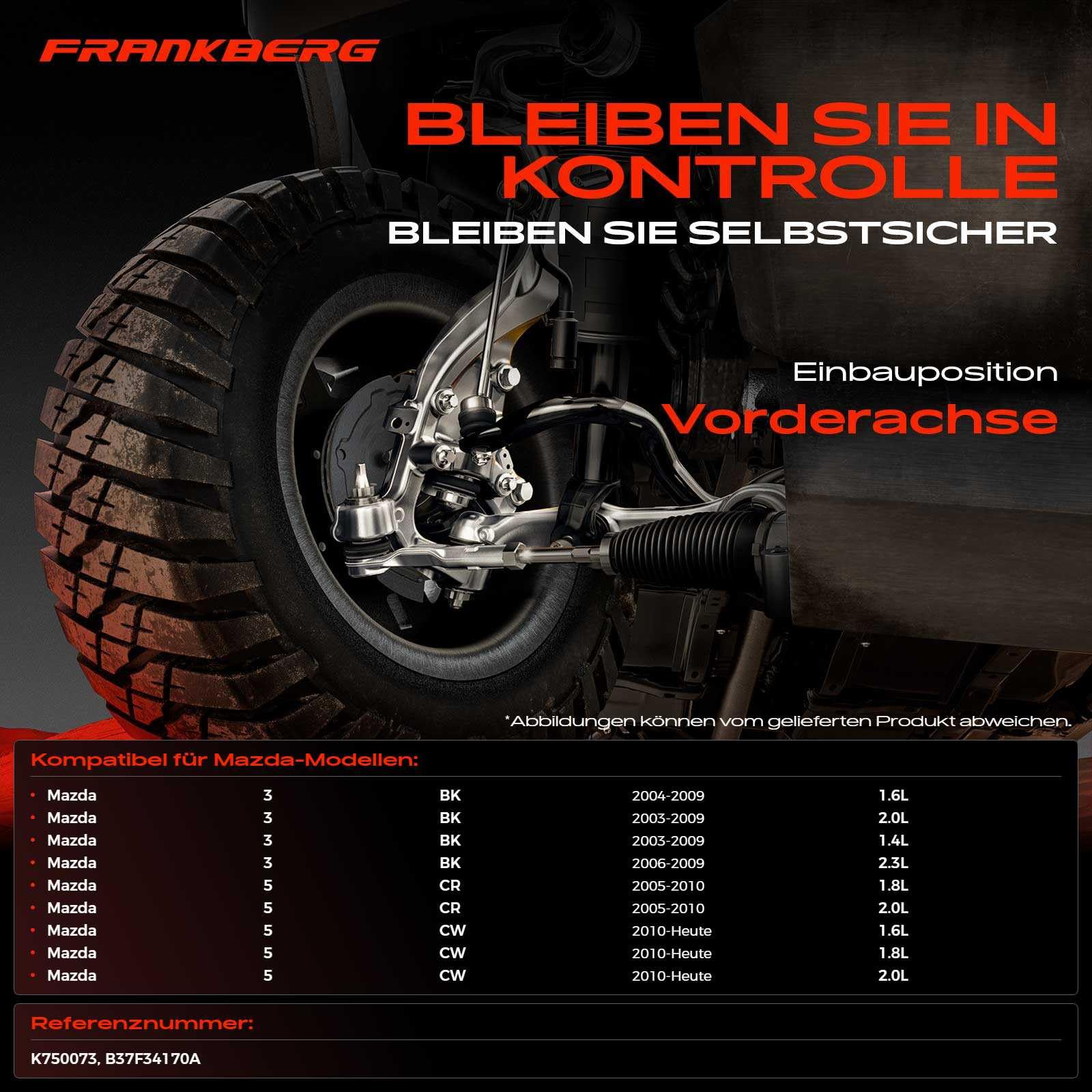Frankberg 2x Koppelstange Vorne Links Rechts Kompatibel mit 5 CW 3 BK 3 Stufenheck BK 5 CR19 Replace# B37F34170A