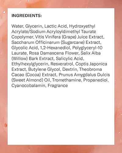 Miniatura 7 de Then I Met You Rosé - Mascarilla facial rejuvenecedora, tratamiento facial nutritivo e iluminador con AHA, BHA y resveratrol, cuidado de la piel