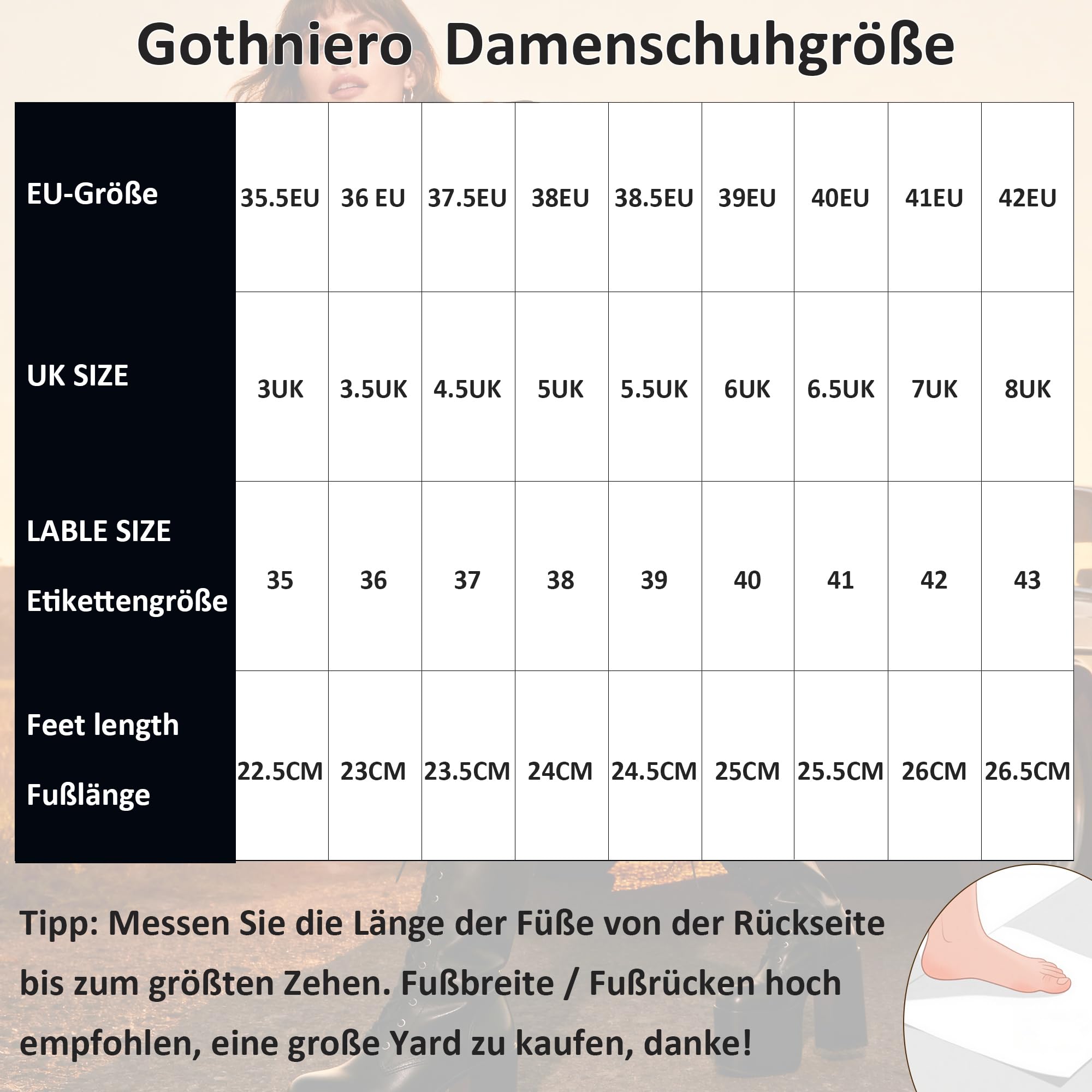 Gothniero Schwarze Plateau-Stiefel über Knie, Oberschenkelhoch, Gothic-Stiefel für Damen, klobiger Absatz, Rave-Motorradstiefel mit Schnallen, seitlichem Reißverschluss, Schnürstiefel, Größe 36-42