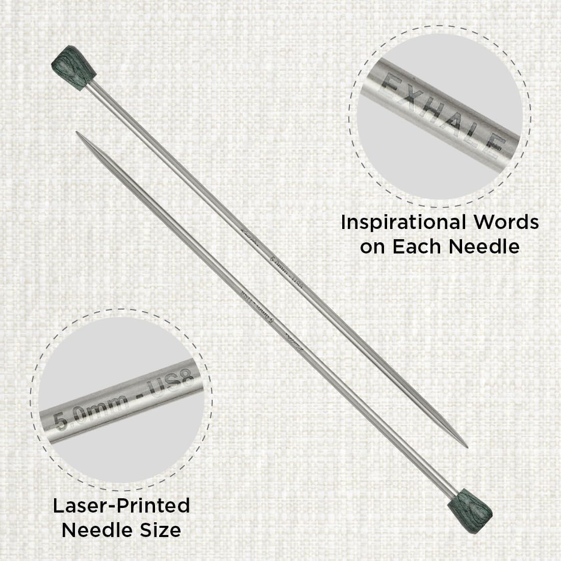 KnitPro Mindful Single-pointed needles 35cm 5.00mm - 1pc