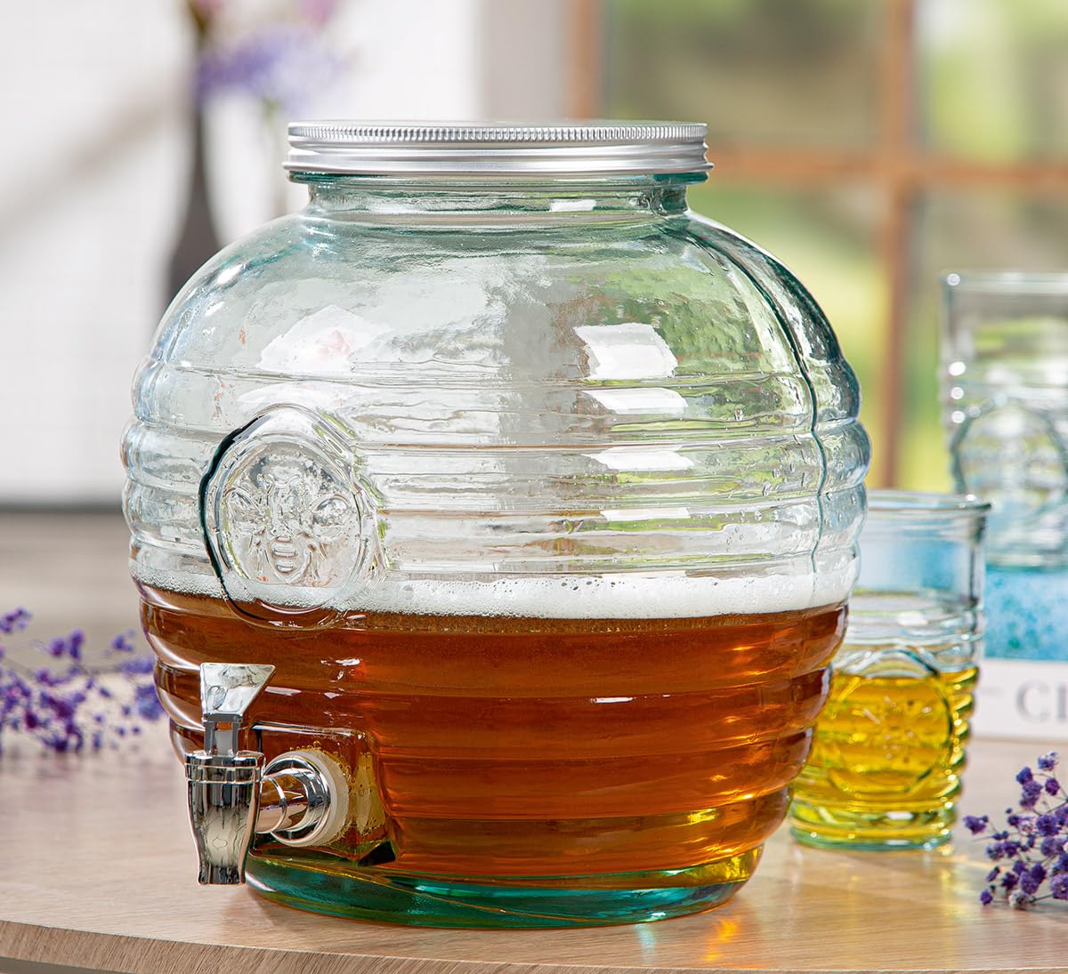 Distributeur de boisson en verre GILDE 8L pour servir facilement sans verser