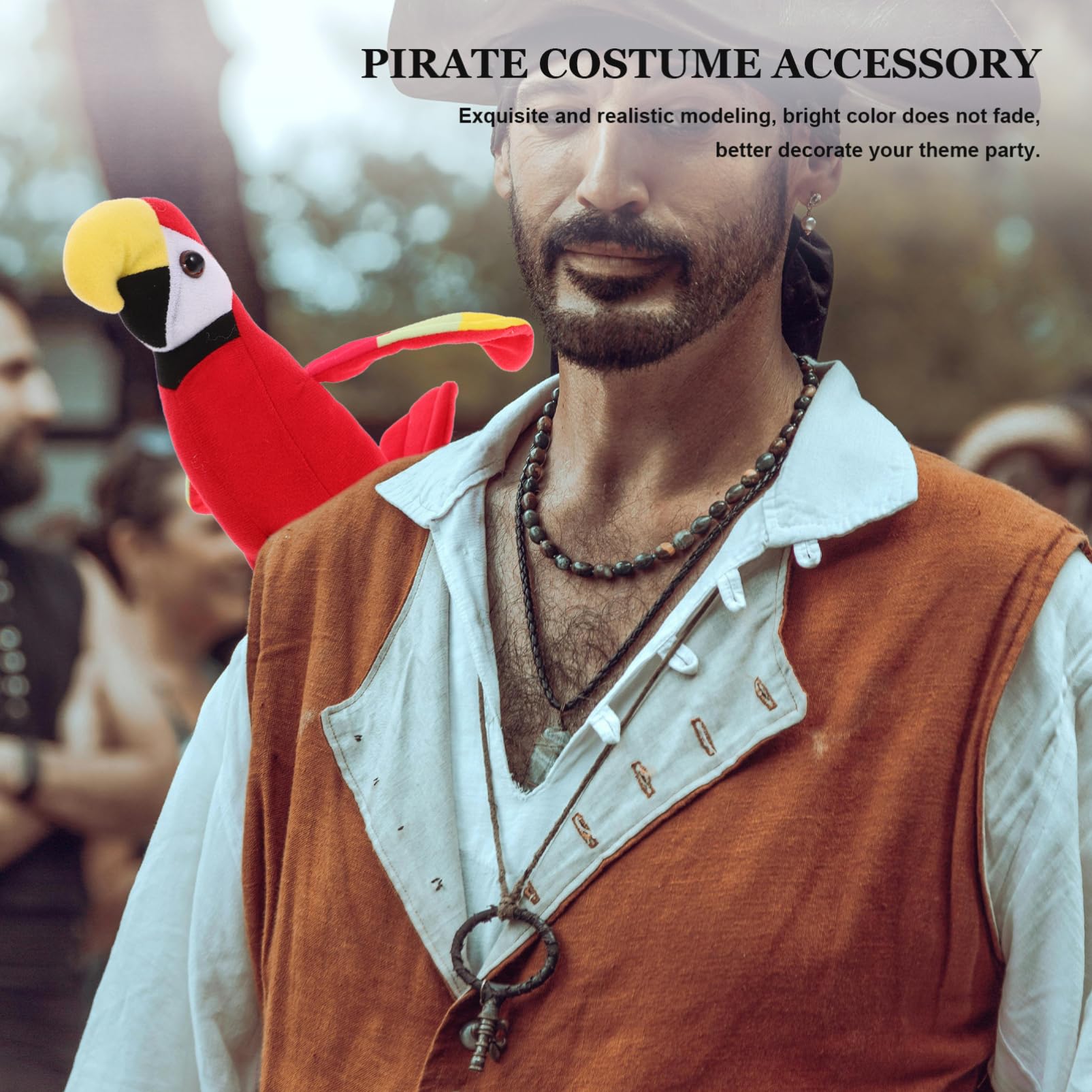 Homoyoyo Halloween Pirate Parrot Props: 1 Pcs Shoulder Pirate Parrot - Image 2