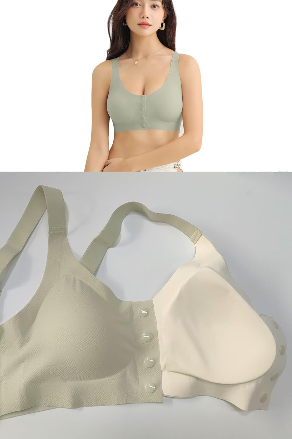 Sendyou SY63 Everyday Mastectomy Bra for Women Breast Prosthesis Summer Seamless Thin - Image 5