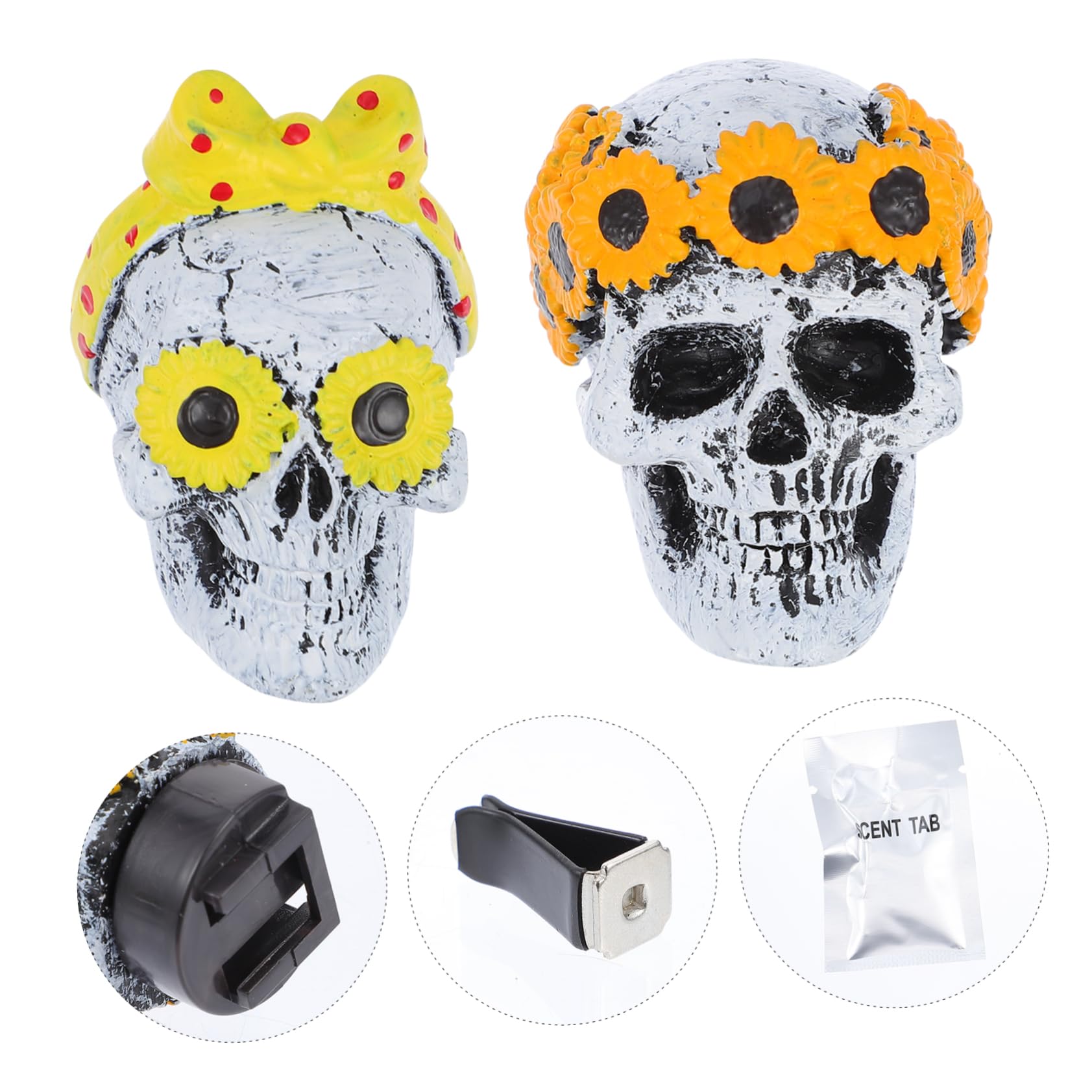 GLEAVI 4sets Clip Fantasma Per Auto Decorazioni Per Ventilazione Con Profumo Accessori Per Interni Auto Elegante e Resistente Per Coprire Odori Sgradevoli
