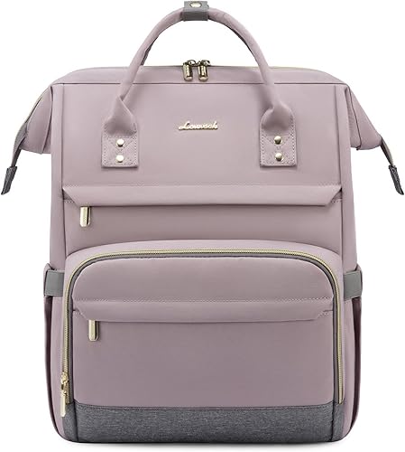 LOVEVOOK Mochila para laptop para mujer mochila para profesores bolsa de enfermera mochila para computadora de trabajo bolsa de 15617 pulgadas gris