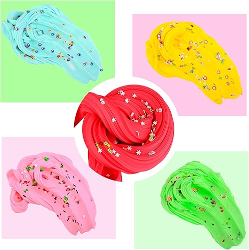 Miniatura 4 de Paquete de 7 limos de mantequilla de Navidad, slime de pastel para recuerdos de fiesta, slime perfumado para premios escolares, intercambio de