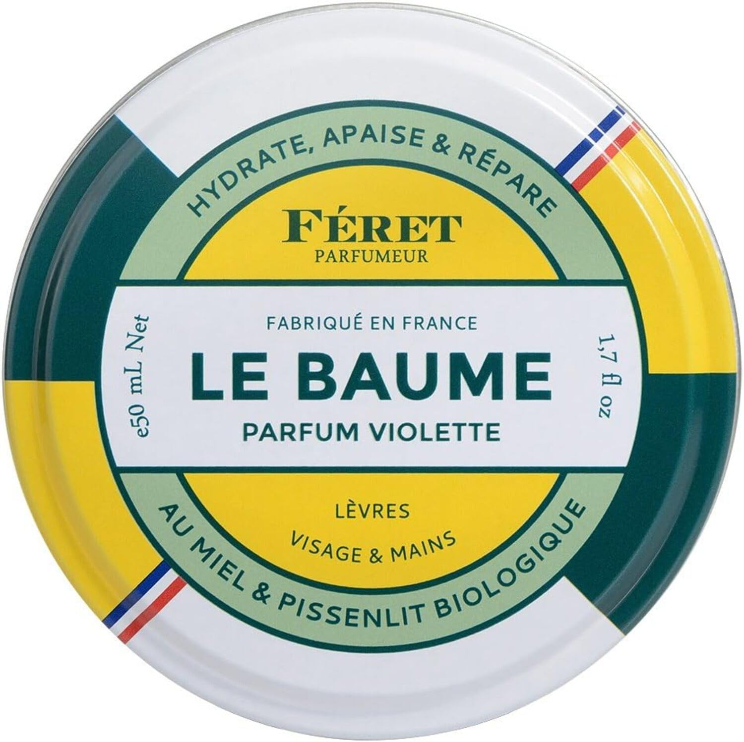 Feret Parfumeur Le Baume Multi-Purpose Balm – Violette – Deeply Hydrating Moisturizer for Dry Cracked Skin, Lips & Cuticles - Natural Lip Balm with