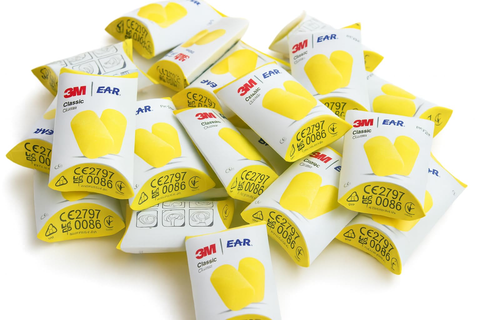 Dpm tapes - Tapones para los oídos - Tapones de espuma para cada uso diario – Para dormir, trabajar, roncar, perforar, estudiar, lijar, trabajar, lijar, soldar, amarillos (20 pares)
