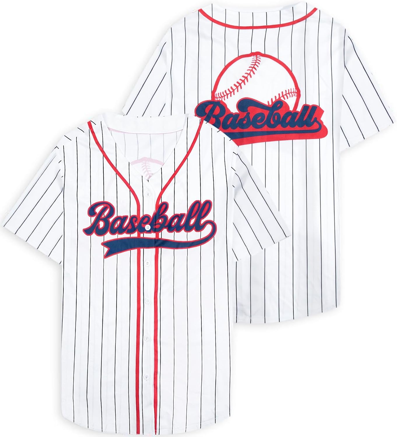 Baseball Jersey for Women Baseball Shirt: Baseball Graphic Button Down Plain Tshirts Sports Active V Neck Tee Tops