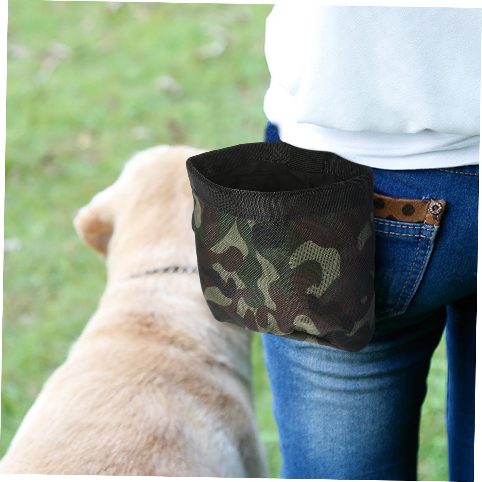 Sosoport 3pezzi Borsa per Addestramento Cani Sacchetto Pet Treat Bag per Passeggiate e Allenamenti all Aperto Design Pratico e Stile alla Moda Compatte Camouflage