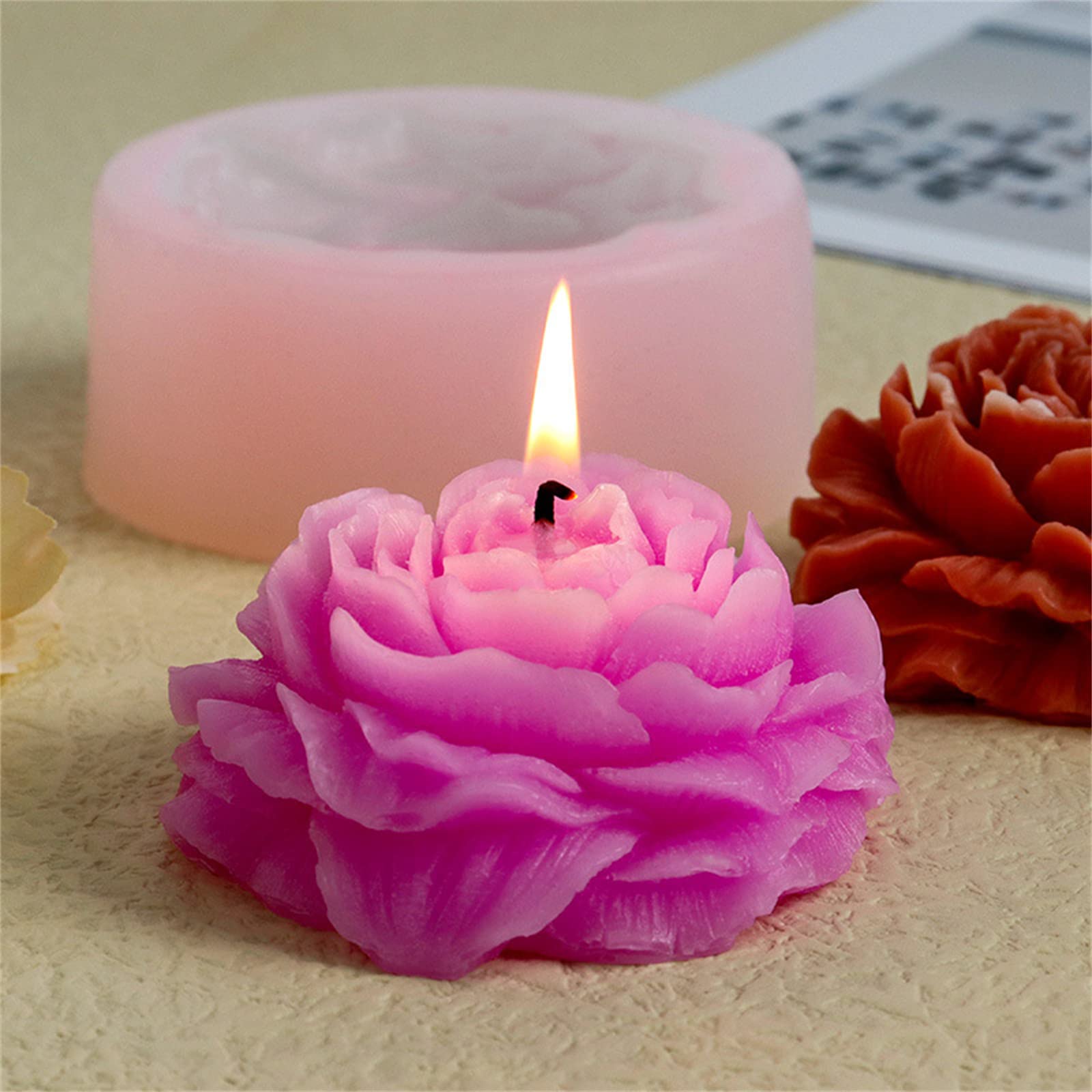 Stampo Per Candele In Silicone - 2 Pezzi Con Stoppini, Per Candele Fai Da Te E Saponi - Foto 9