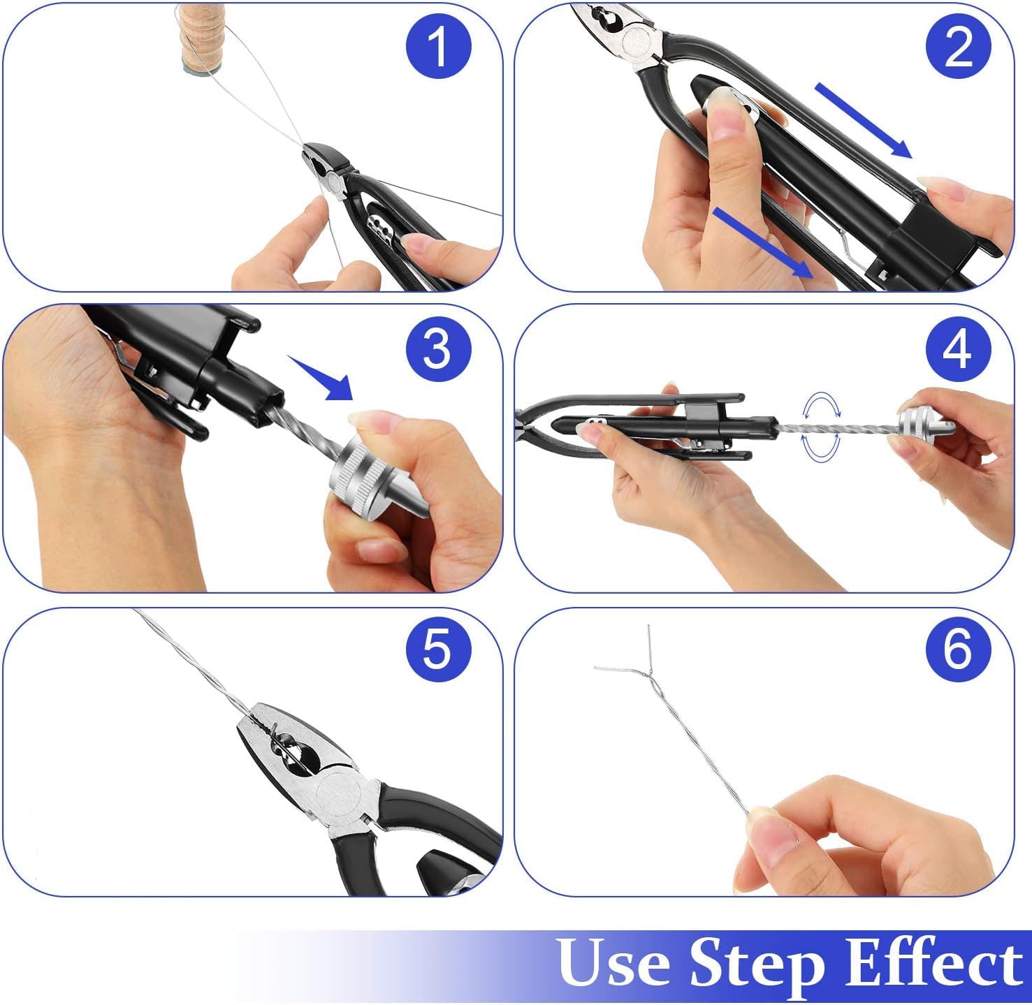 AASONS Safety Wire Twist Pliers Steel Alloy Wire Twisting Tool Lock Wire Pliers With Spring Return And Heavy Duty Locking Jaws For Aircraft Machinery Vehicles | Twister Lock Pliers Tool (6 Inch) 1