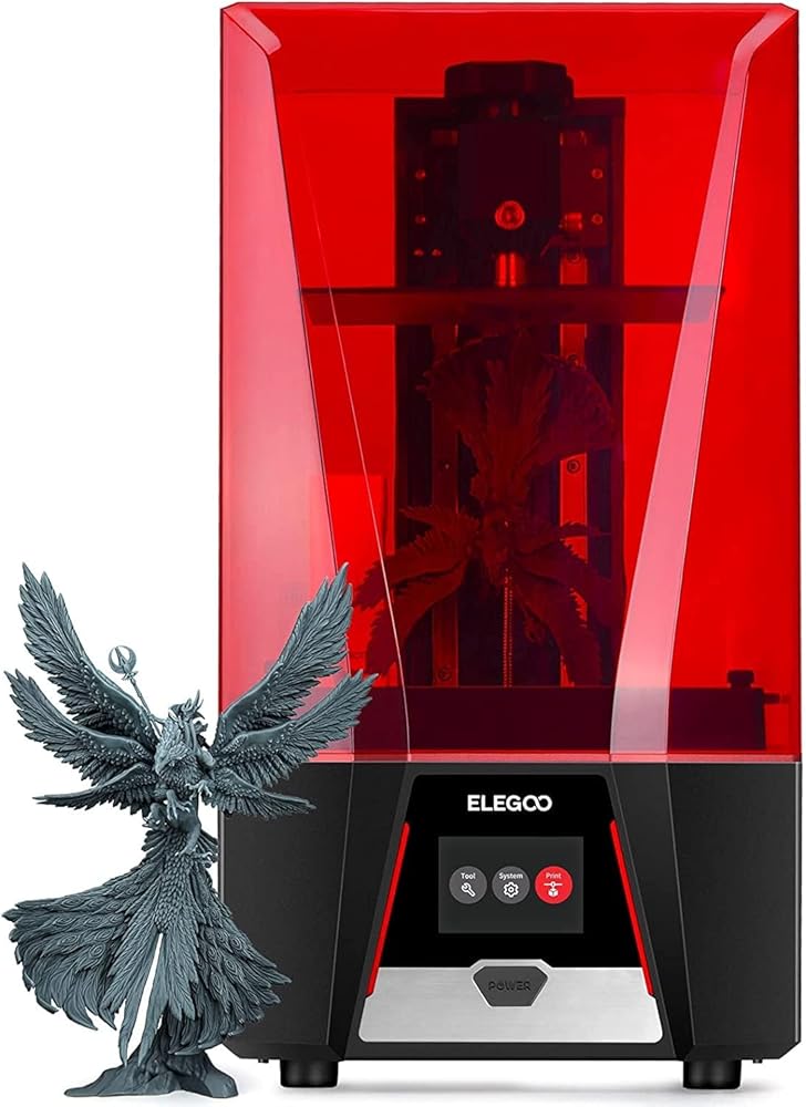 ELEGOO Saturn 2 MSLA Imprimante 3D UV Photopolymérisation en Résine avec Écran LCD Monochrome 8K de 10 Pouces et Mini Purificateur d&rsquo;air, Taille…