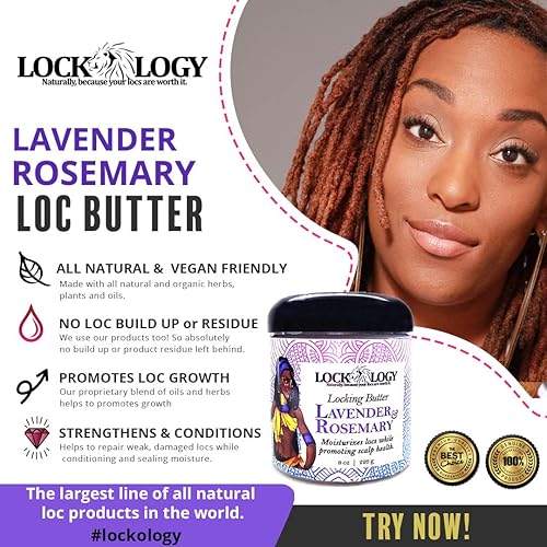 Miniatura 2 de Loc Retwist Butter & Dread Wax Loc Butter For Growth - Lavender Rosemary All Natural & NO Build Up Loc Retwists Products by Lockology