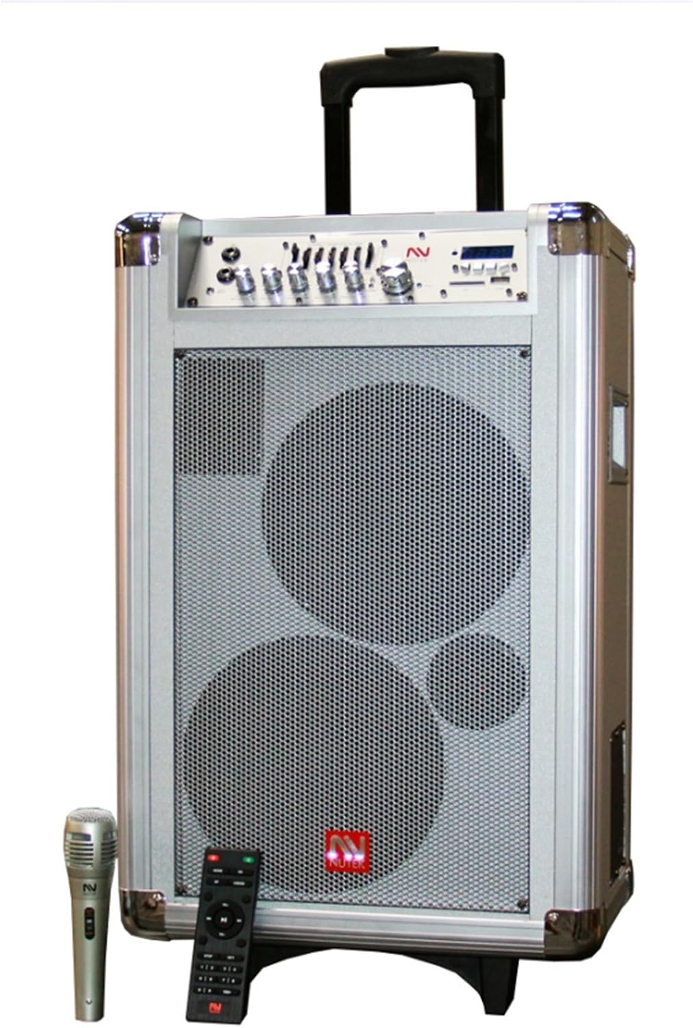 Nutek TS20208BS 8Inch X 2 7Ah Powered Portable Sound System (Silver