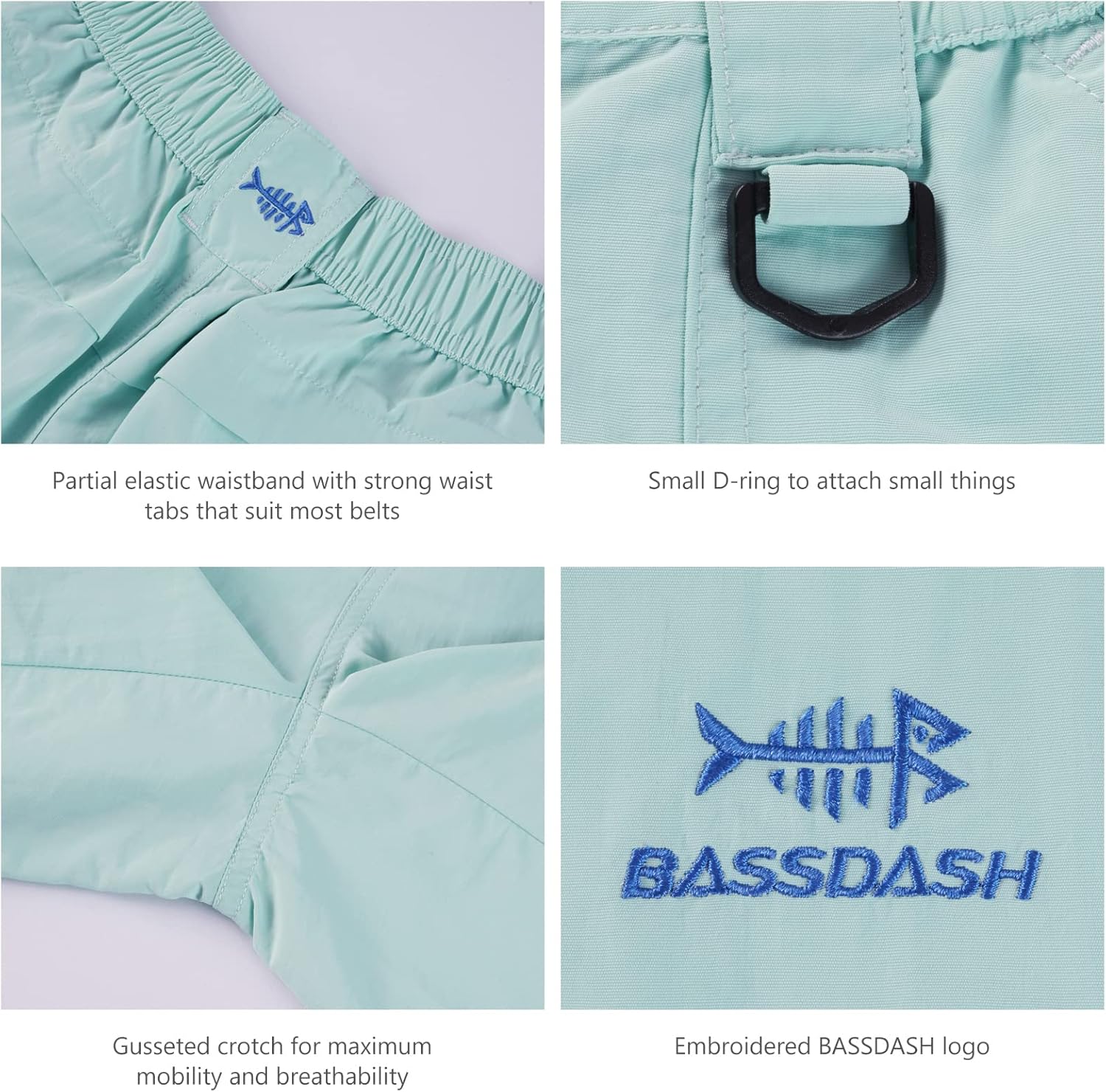 BASSDASH Youth 5" Fishing Shorts UPF 50+ Water Resistant Quick Dry Boys Girls Hiking Cargo Shorts with Pockets FP03Y - Image 5