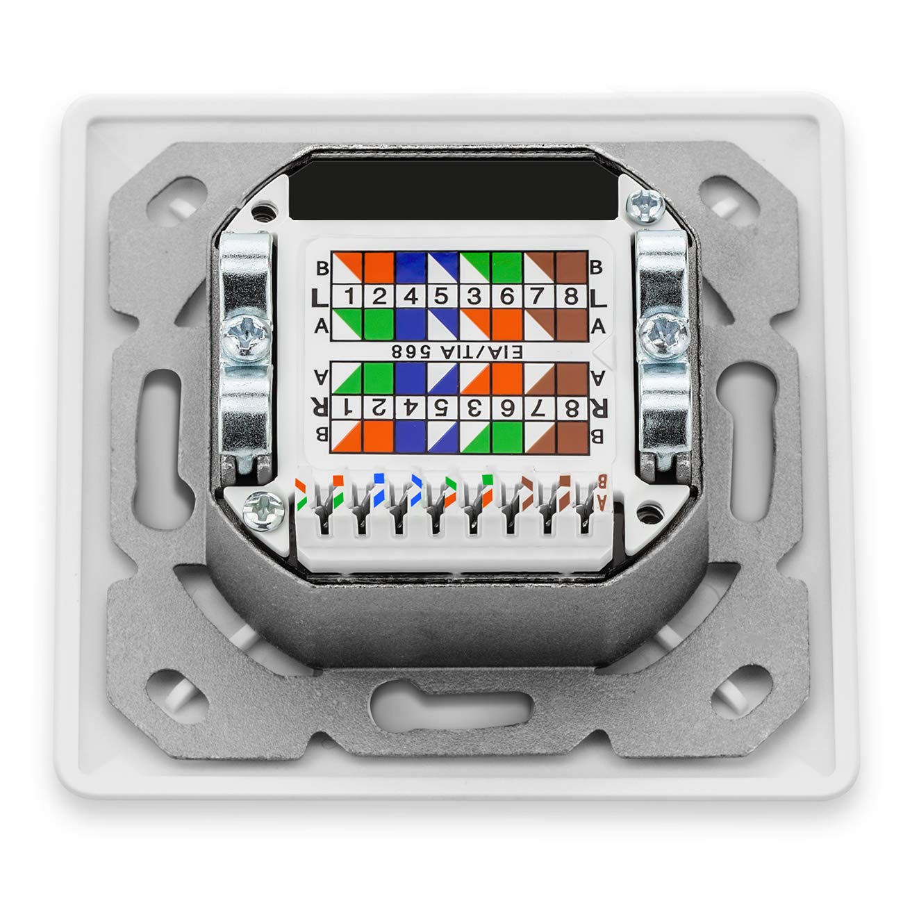 DeleyCON 6x CAT6 Bağlantı Konnektörü Ağ Kablosu Yama Kablosu Ethernet Kablosu Adaptoru Moduler P 401590
