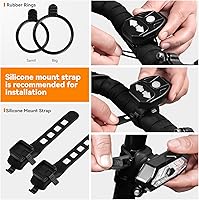 Vista 7 de Luz trasera de bicicleta con intermitentes USB recargable para bicicleta de 120 lúmenes, ultra brillantes, LED intermitentes para bicicleta, 5 modos