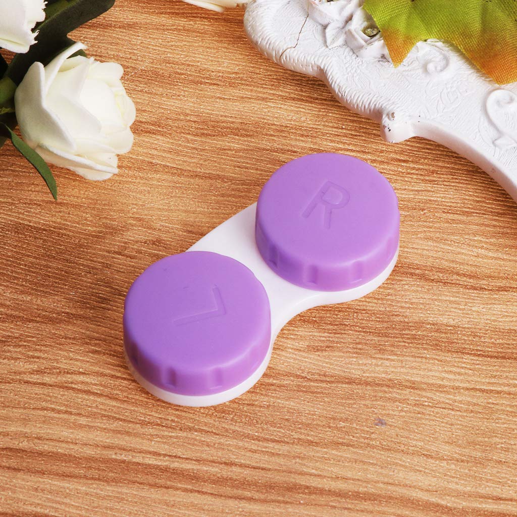 PURPLELILY Portable for Case Eyes Contacts Care Container Box Contact Lenses Storage Box Candy Color, Multi