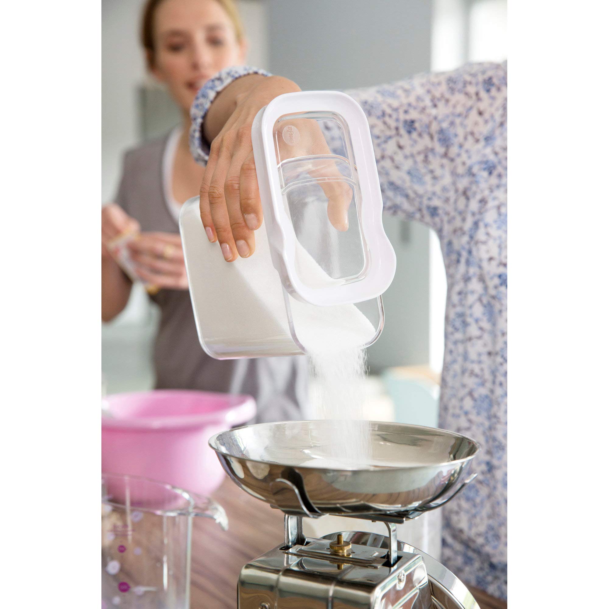 Boîte De Conservation Emsa Optima 4,4L - Transparente, Hermétique, Lavable Lave-vaisselle, Sans BPA, Pour Farine, Sucre, Céréales