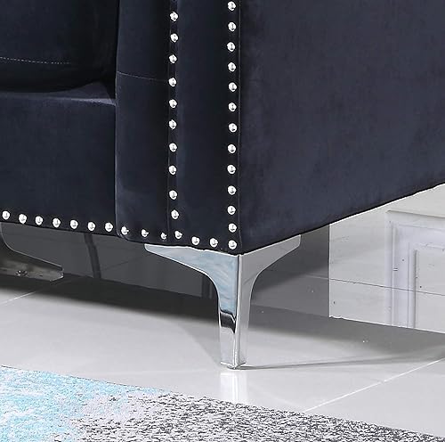 Miniatura 6 de Glory Furniture Sofá Pompano Velvet en Negro