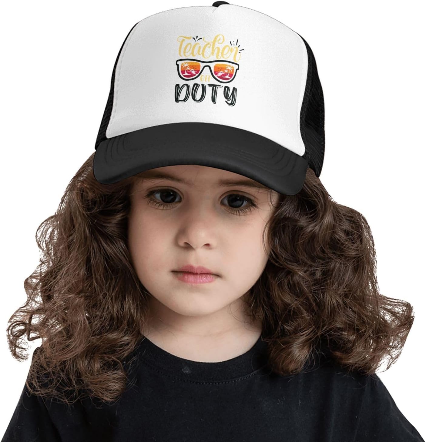 Teacher Off Duty Kids Trucker Hat Mesh Adjustable Outdoor Sports Baseball Caps for Boys Girls