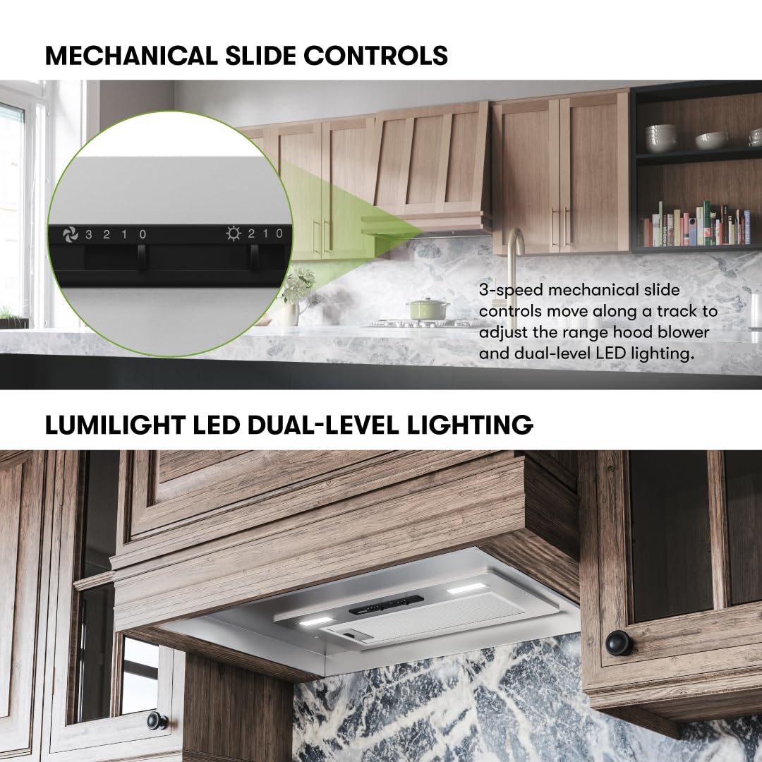 Amazon.com: Zephyr 21 Inch Insert Range Hood 400 CFM Power 3 Speed