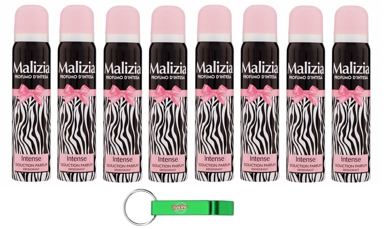 MALIZIA - Deodorante Donna Intense Seduction Profumo, deodorante spray da donna, 100 ml + portachiavi gratuito Beni Culinari